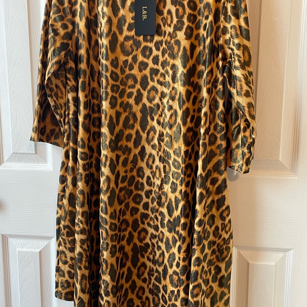 NWT Leopard Swing Dress Large